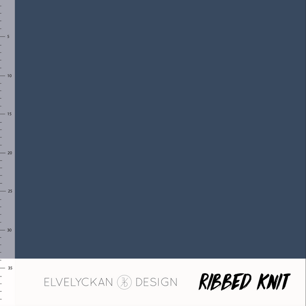 Rifflað jersey - dökkblátt